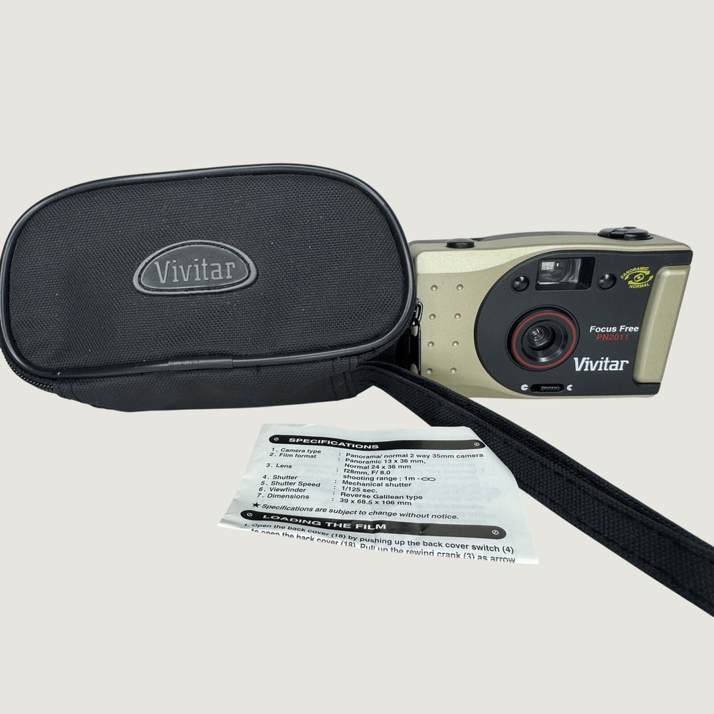 VIVITAR‎ PN2011 35mm Film Camera Panoramic Focus Free Point and Shoot -MINT
